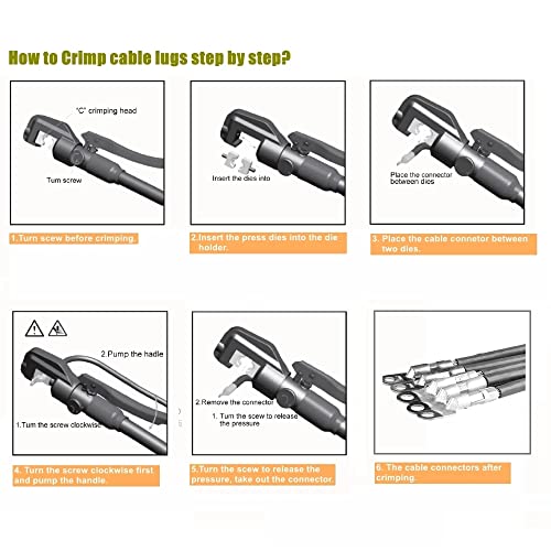 10 Tons, pinza idraulica per crimpatura, pinza