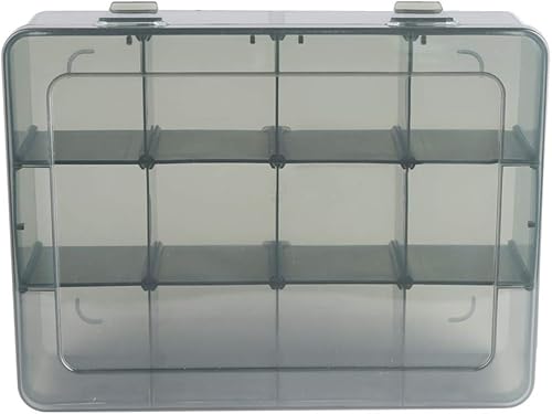 Miniatura 3 de Paquete de 2 cajas de almacenamiento de plástico, contenedor de almacenamiento, organizador de joyas, caja de almacenamiento de piezas con