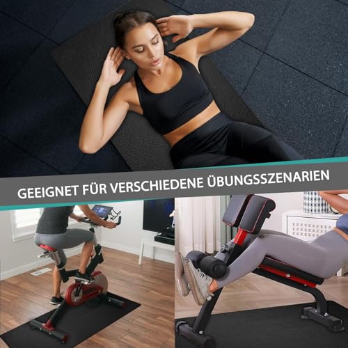 Stoßfeste Bodenschutzmatte für Laufbänder, 6 mm Dicke rutschfeste Unterlage für Fitnessgeräte, PVC-Bodenschutzmatte für Sportgeräte,Matten Fitnessraum Bodenmatte, auch als Yoga Matte 2pcs(28 * 70)