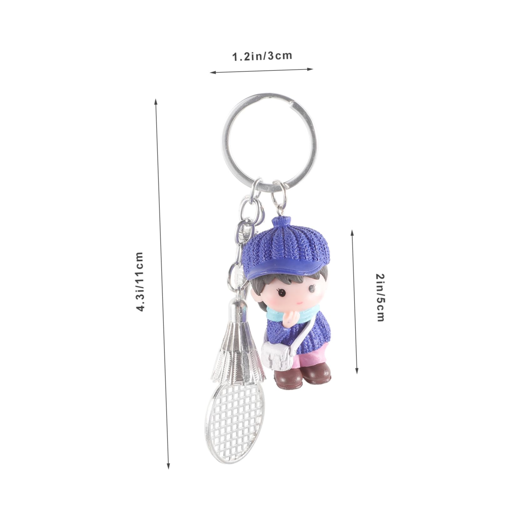 ibasenice Badminton Keychain for Backpack Cartoon Pendant Boy Keychains for Backpack Dec