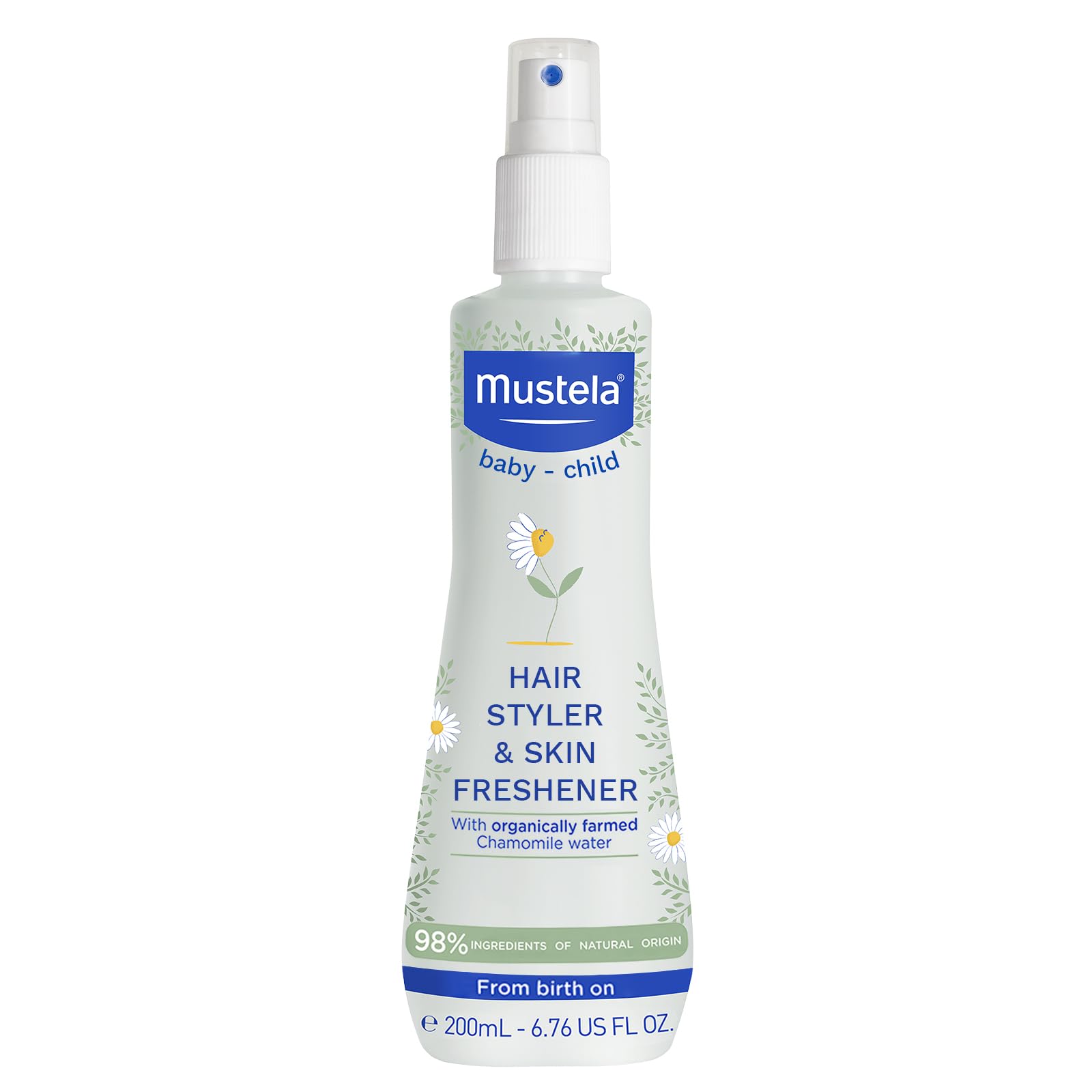 Mustela Baby Hair Styler & Skin Freshener - with Natural Avocado & Chamomile Water - Vegan & Hypoallergenic - 200ml