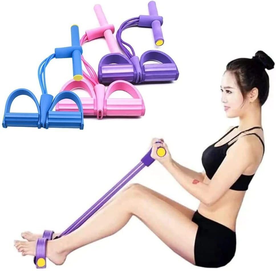 gymfreak 4 Tubes Exercise Rope Resistance Tube (Multicolor)-image-26