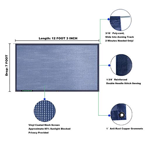 Image of RV Awning Mesh Sun Shade Screen for Motorhome Camper Trailer Sunshade