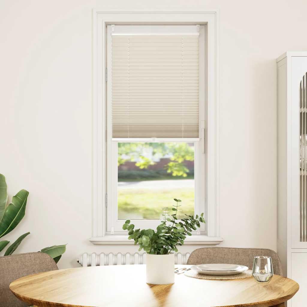 vidaXL Roleta plisowana, kremowa (40x100cm)