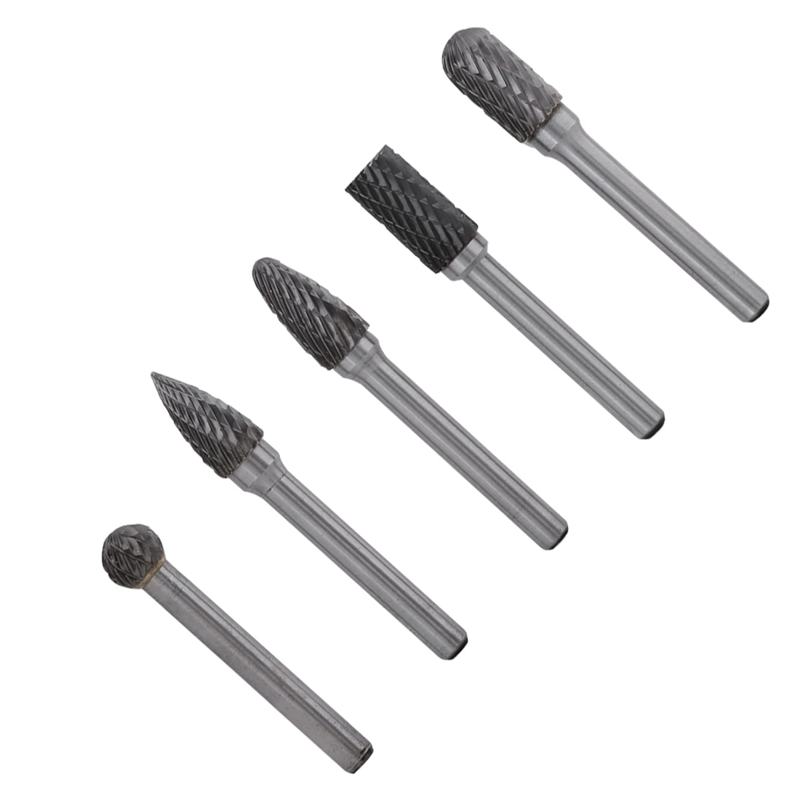 Kit de fresas giratorias de carburo de tungsteno, cabeza de 10 mm, acero pulido, limas giratorias, mechas giratorias, herramienta giratoria
