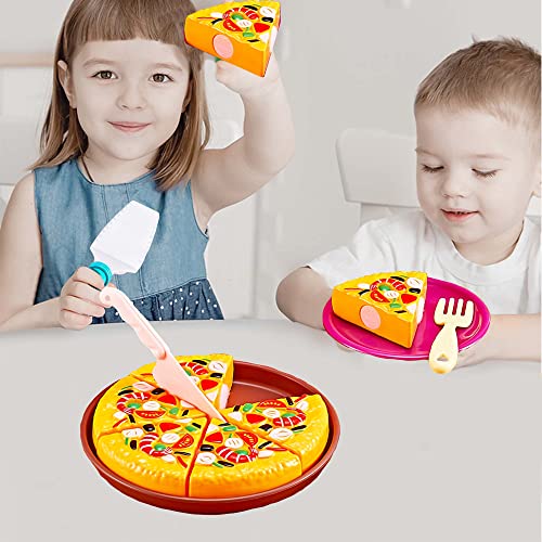 VingaHouse Küchenspielzeug für Kinder-Kinderküche Zubehör - Lebensmittel Spielzeug-Pizza-Set Lebensmittelspielzeug… – Bild 4