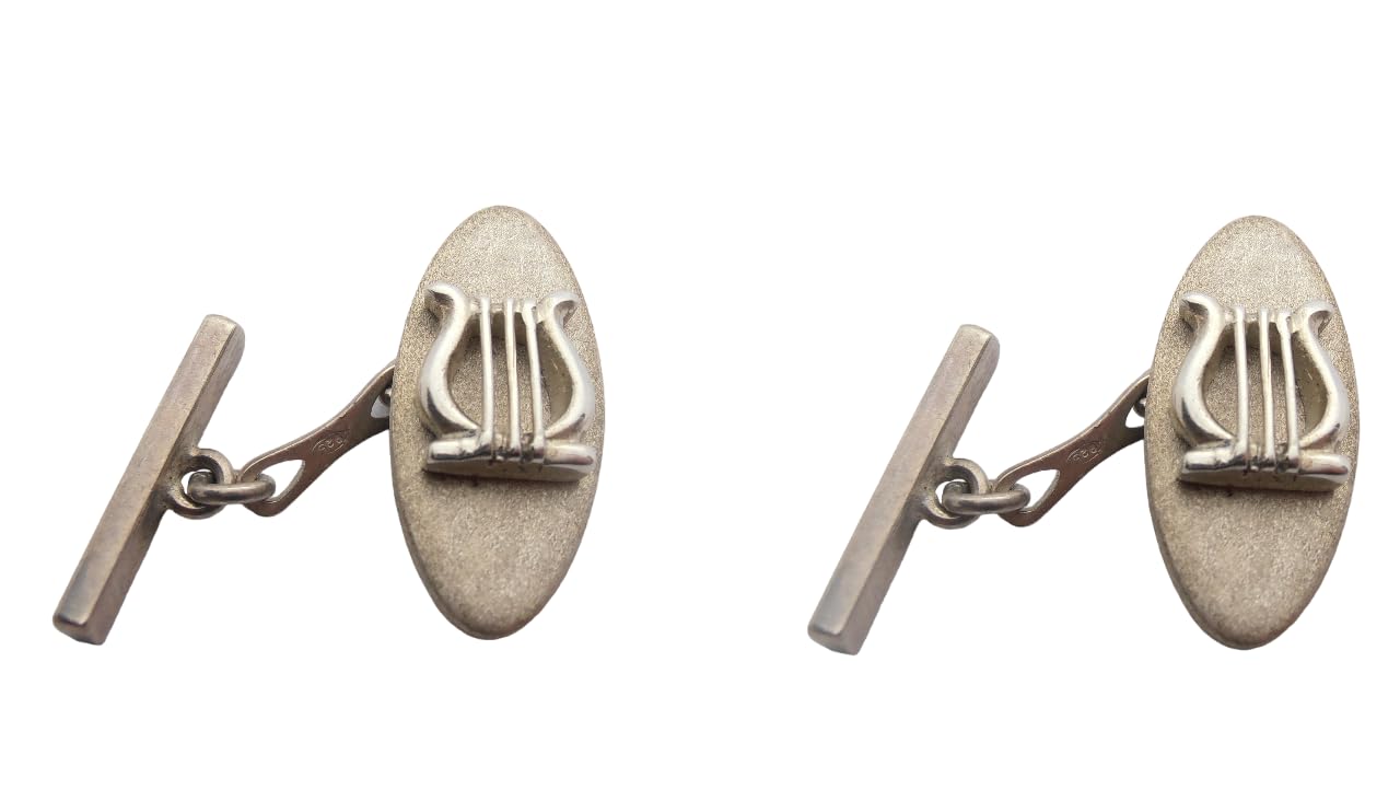Cetra : Gemelli in Argento 925 - Lira - Musicista - Musica - Strumento Musicale