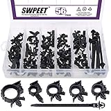 ★★ Matériau de haute qualité : assortiment de clips de câblage Swpeet fabriqué en plastique de haute qualité, assez durable pour vous permettre d'accrocher des articles, plus solide, plus robuste et résistant aux vibrations, ne se casse pas et ne se fissure pas facilement. Ainsi, l'apparence du produit est exquise, finition parfaite.