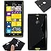 ebestStar - kompatibel mit Nokia Lumia 1520 Hu00fclle Flex Silikongel Handyhu00fclle, Klar TPU Schutzhu00fclle, S-line, Schwarz