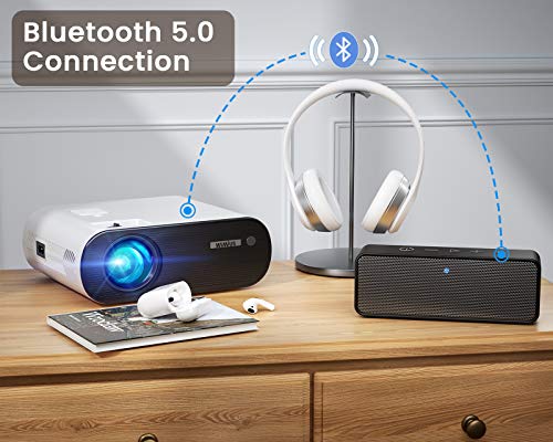 Wifi Bluetooth Projector, Wimius 2023 Top 1 Mini Projector With Carry Bag, Full Hd 1080P & 300", Portable Projector For Hdmi,Vga,Usb,Av,Laptop,Smartphone #TOP2