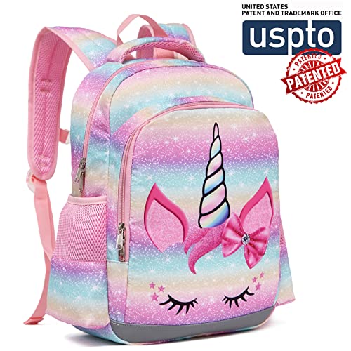 Backpack For Girls,Octsky Kids Backpacks Preschool Kindergarten Bookbag Cute Lightweight With Chest Strap And Lunchbox (Unicorn) #TOP1