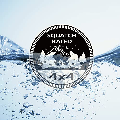 Image of Squatch Badge Rated Car Emblem, 4 x 4 Metal Automotive Bigfoot Badge 5D Metal Car Badges Emblems Round Decals Decals Stickers Compatible with Jeep Wrangler Vehicles Trucks