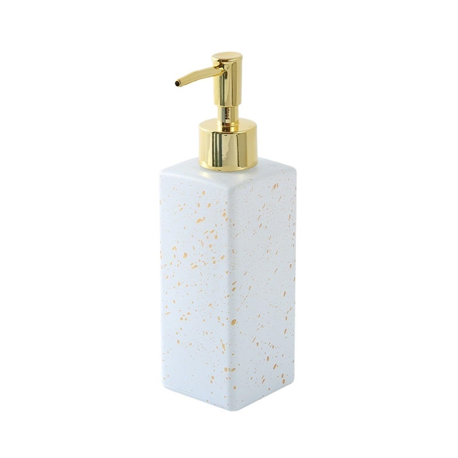 Soap Dispenser Ceramic Hotel Soap Dispenser Home Bathroom Lotion Dispensing Push Bottle(White)