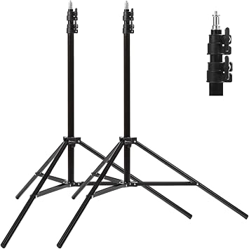 Studio Photo Tripod Stand 2M Light Stand for Supporting Photography Light Softbox Reflector Monolight Srobe Light LED Ring Lights Flash Light Umbrellas, 2 Sets