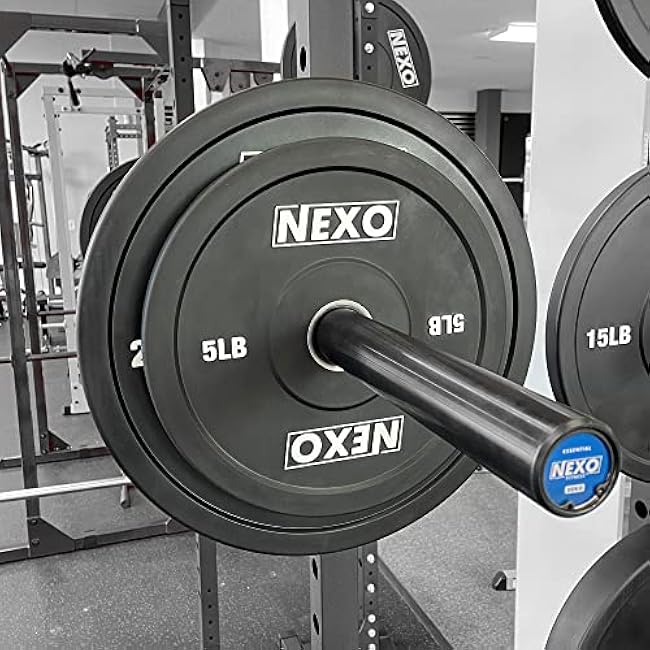NEXO 5LB Rubber Bumper Plate Pair - Premium Matte Finish 2x 5LB Cross Training Weight Plates