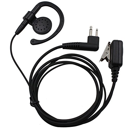 TENQ 2 Pin Ear Clip Earpiece Headset for Two Way Radio Motorola CLS1110 CLS1410 CLS1413 CLS1450 CLS1450C (Pack of 1)
