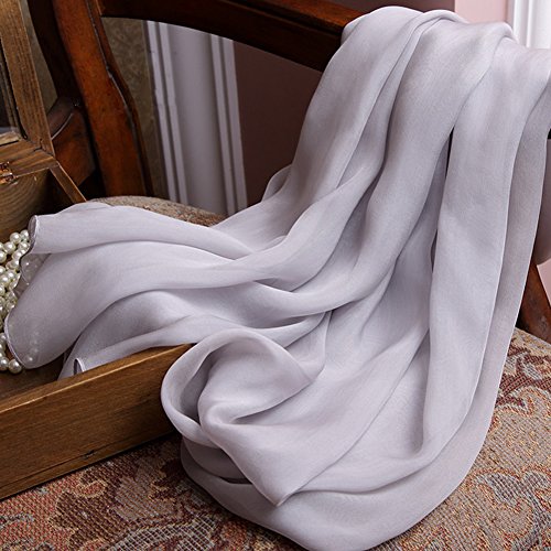 LoveSilk Women's 100% Silk Chiffon Long Scarf Scarves3
