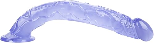 Miniatura 6 de Consolador de cristal de gelatina de 13 pulgadas, consoladores flexibles y realistas con potente base de ventosa, grande, suave y grueso, juguete