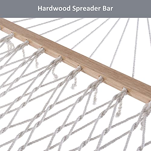 Suncreat Hammocks Heavy Duty Hammock With Hardwood Spreader Bar, Double Rope Hammock With Polyester Pad thumb #6