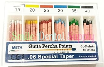 META Gutta PERCHA Points Assorted .06 Special Taper #15-20-25-30-35-40 60PTS.