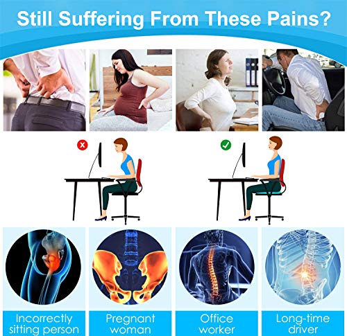 Gel Seat Cushion - Enhanced Double Thick Egg Seat Cushion With Non-Slip Cover - Office Chair Car Seat Cushion - Sciatica & Back Pain Relief - Perfect For Office Chair Car Wheelchair Travel (Orange) #TOP1