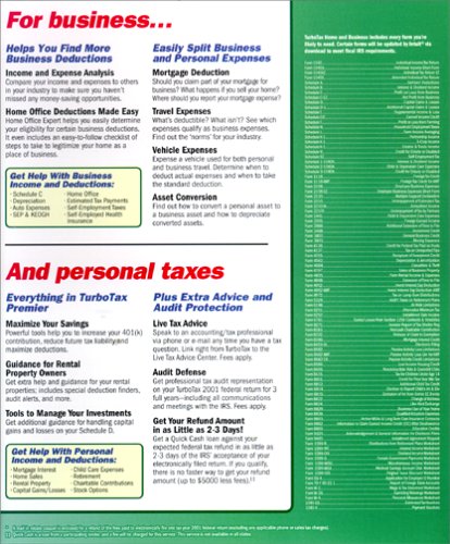 Image of TurboTax 2001 Home & Business