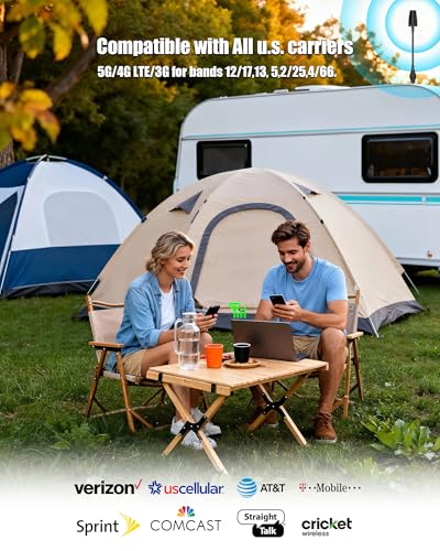 Image of Cell Phone Signal Booster for Truck RV Overland Off-Road Vehicle, Compatible with AT&T T-Mobile 5G 4G LTE 3G for Band 4 /12 /17 /5 /2 /25, FCC Approved | NOT Compatible with Verizon Band 13