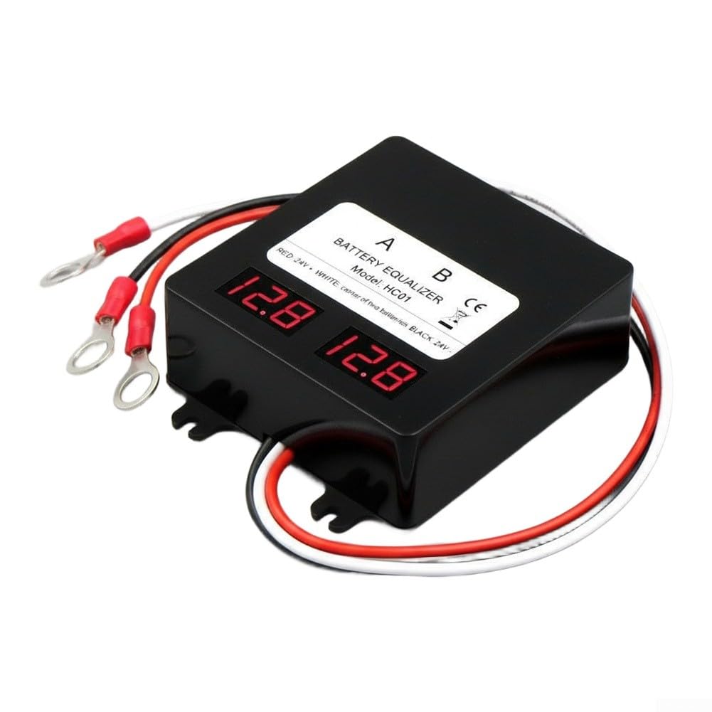 Equalizzatore di batteria, HC01 per sistemi solari Bilanciatore della batteria Regolazione della tensione per banche di batterie 12V 24V Gestione dell'alimentazione