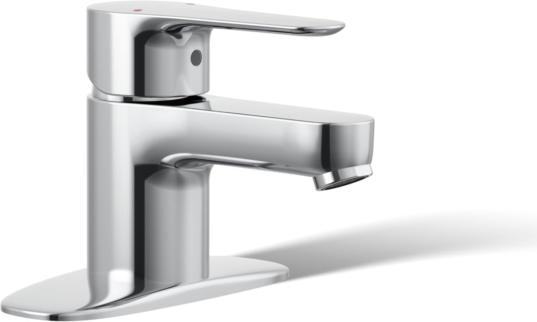 K-16027-4-CP July Single Handle Bathroom Sink Faucet, Polished Chrome