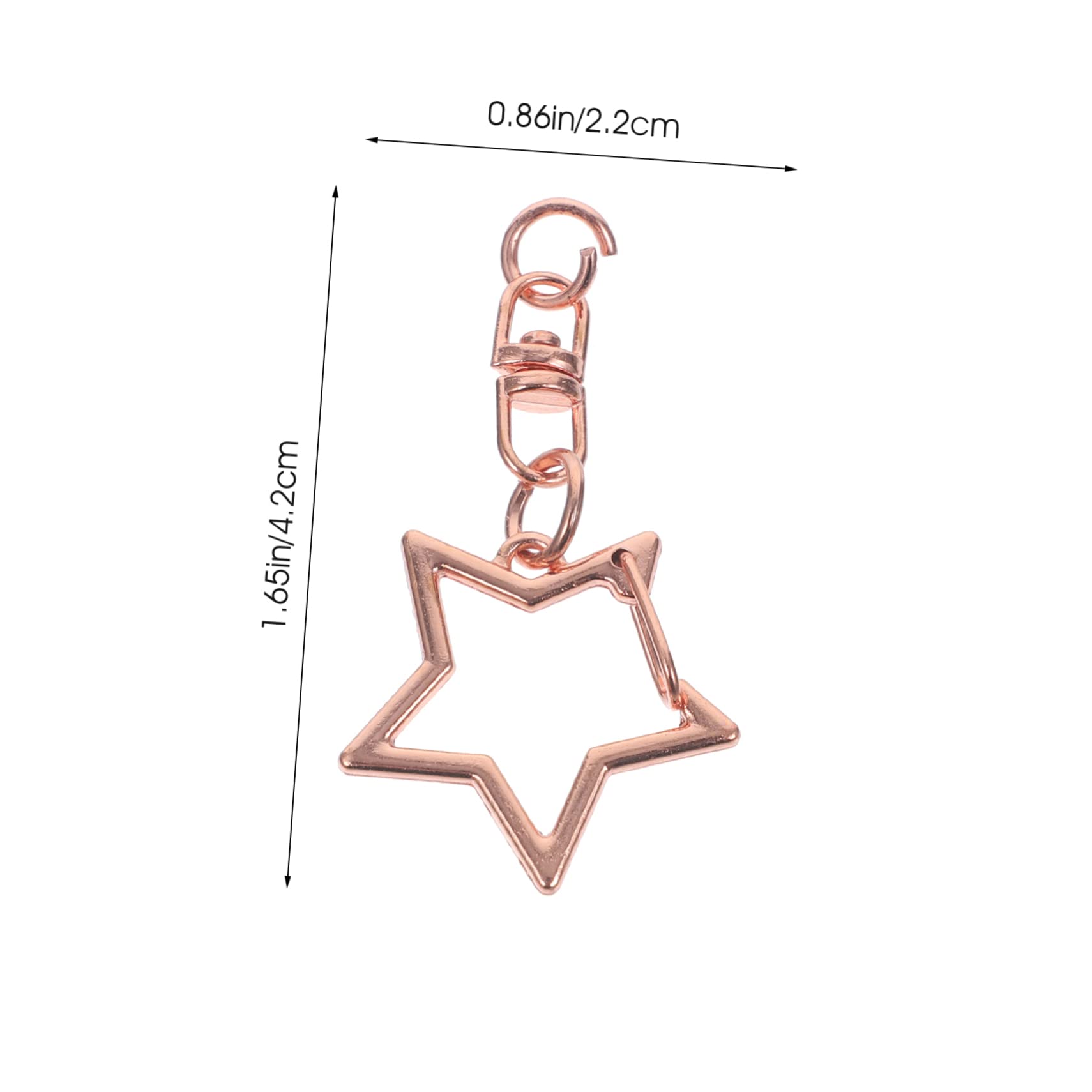 IWOWHERO 60Pcs Star Spring Snap Keychain Clips DIY Keychain Making Accessories Durable Lobster Claw Clasps for Crafts Dog Collars Luggage Straps and More