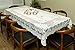 GEFEII White Lace Tablecloth Rectangular for Rectangle Table Crochet Lace Tablecloths Oblong Table Covers Christmas Lace Tablecloth 60