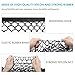 MICTUNING 2-Layer Heavy Duty SUV Truck Cargo Net, 44 x 15 Inch Universal Bed Net with Hooks, Adjustable Highly Elastic Storage Organizer Mesh Net Compatible for Pickup Truck SUV