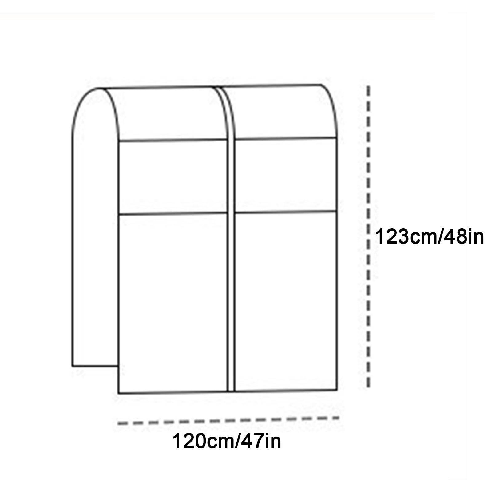 Fundas Ropa Armario, Fundas Trajes con Cremallera Completa de Satén para Colgar Ropa, para Abrigos y Vestidos Largos(Blue,120x123cm/47x48in)