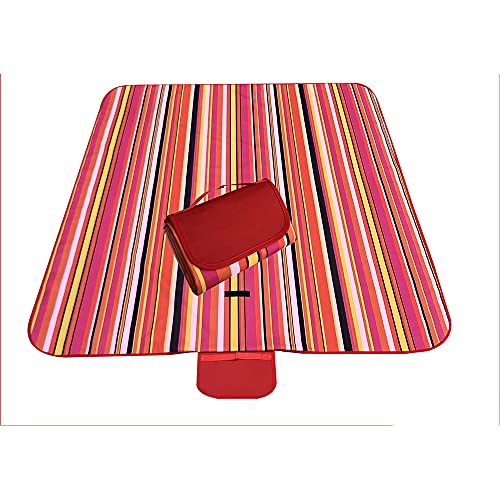 interslife Manta De Picnic Impermeable, PortáTil Y Plegable Alfombras De Playa 200 * 200 cm, para La Playa Acampar Picnic Y Otra Actividad Al Aire Libre Cover