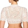 MUNSKT 2025 Women's 1PC Underwired Lingerie Classic Oktoberfest Dirndl Blouse Lace Vest Women's Lace Dirndl Blouse (UK, Alpha, S, Regular, Regular, Standard, White) #3
