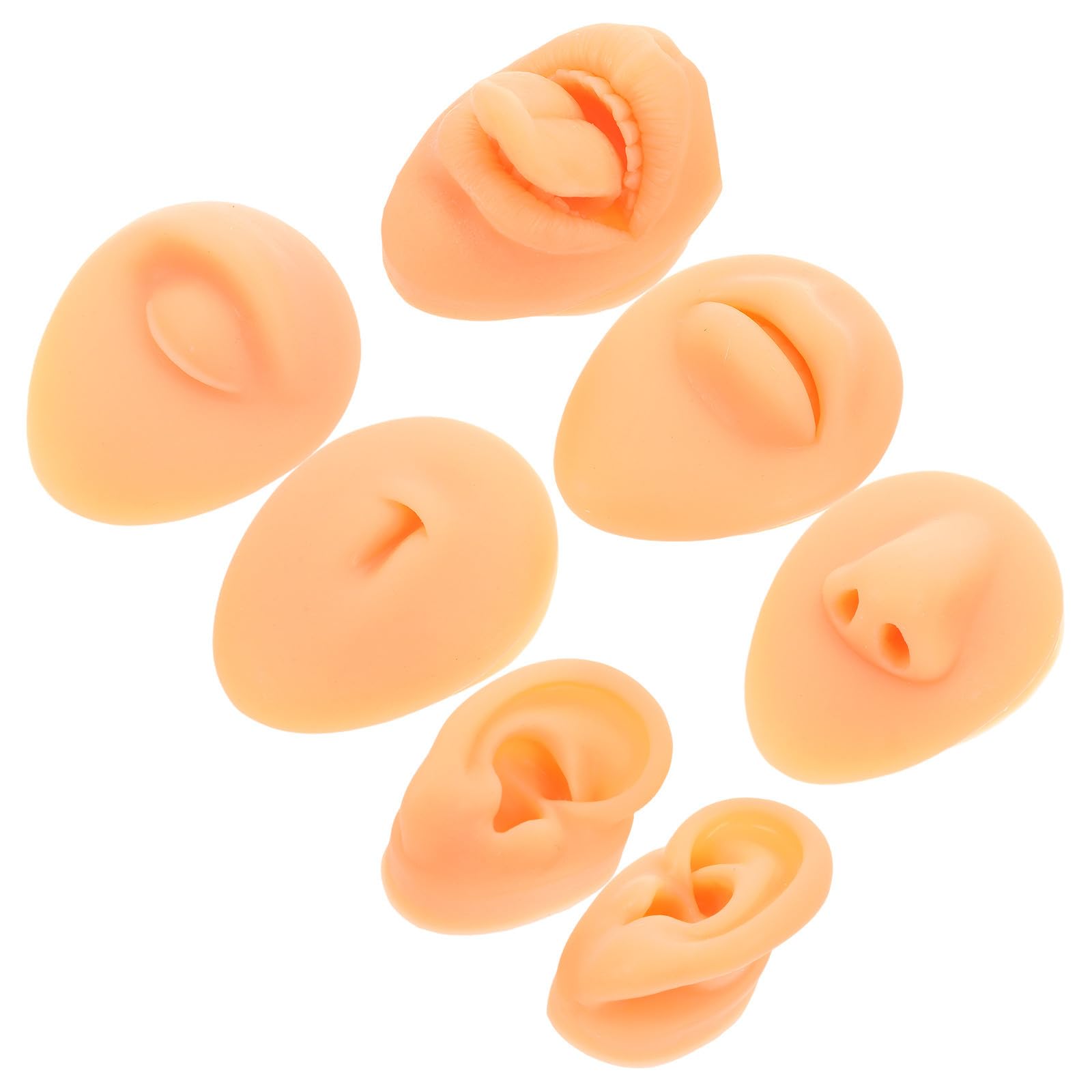 Set 1 Realistica in Silicone per Pratica Piercing Orecchie, Naso, Bocca e Lingua, Design Flessibile e Facile da Pulire per Saloni di Bellezza e Uso Personale