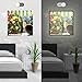 banjado LED Wandleuchte 36 Watt, 4000 Kelvin neutralweiss | Deckenleuchte 3600 Lumen Paneel | beleuchtetes LED-Wandbild mit Rahmen | 62cm x 62cm mit Motiv Gartenfreude | Energieklasse A+