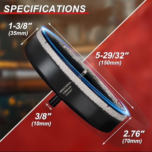 Image of 6 Inch Diamond Hole Saw with Pilot Drill Bit 1PCS | Premium Tile Hole Saws Porcelain, Ceramic, Granite, Marble, Glass , 1-3 /8 inch Cutting Depth, Serrated Edge Wet /Dry Use (150mm)