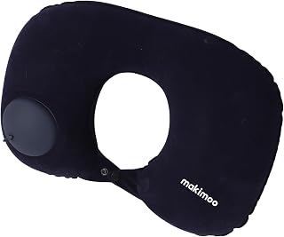 Inflatable Travel Pillow, Neck Pillow for Travel, Inflatable Neck Pillow for Travel, Plane Pillow, Blow Up Pillow, Airplane Pillow for Neck, Waist, Back and Camping Cushion (Dark Blue)