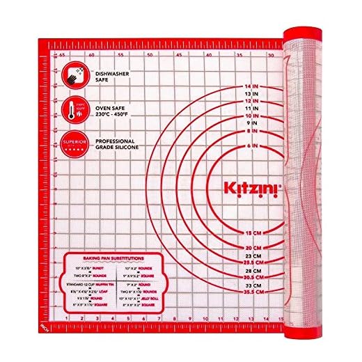 Pastry Mat Silicone Non Slip – Extra Large Thick Non Stick Silicone Baking Fondant Mat - Rolling Dough, Pie Crust, Pizza and Cookies – Easy Clean Kneading Mat With Measurements – 20 x 28 Inch