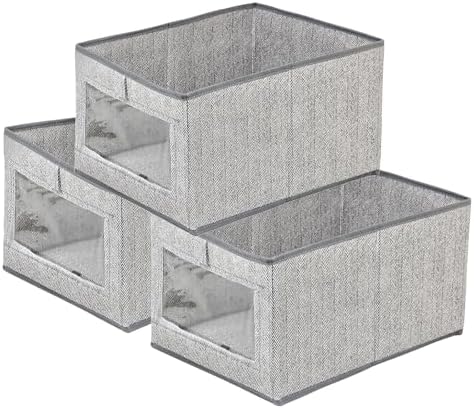 Amazon.com: Elisabe Linen Closet Organizer and Storage, 4 Pack Foldable ...