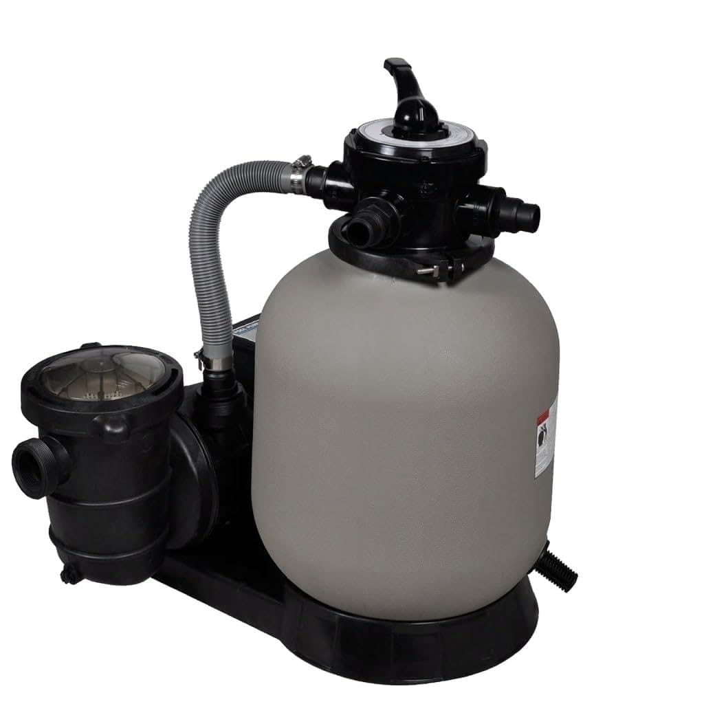 Pompa filtro a sabbia 600 W 17.000 l/h per piscine idromassaggio spa cartuccia filtro accessori pezzi di ricambio pulizia piscina giardino esterno