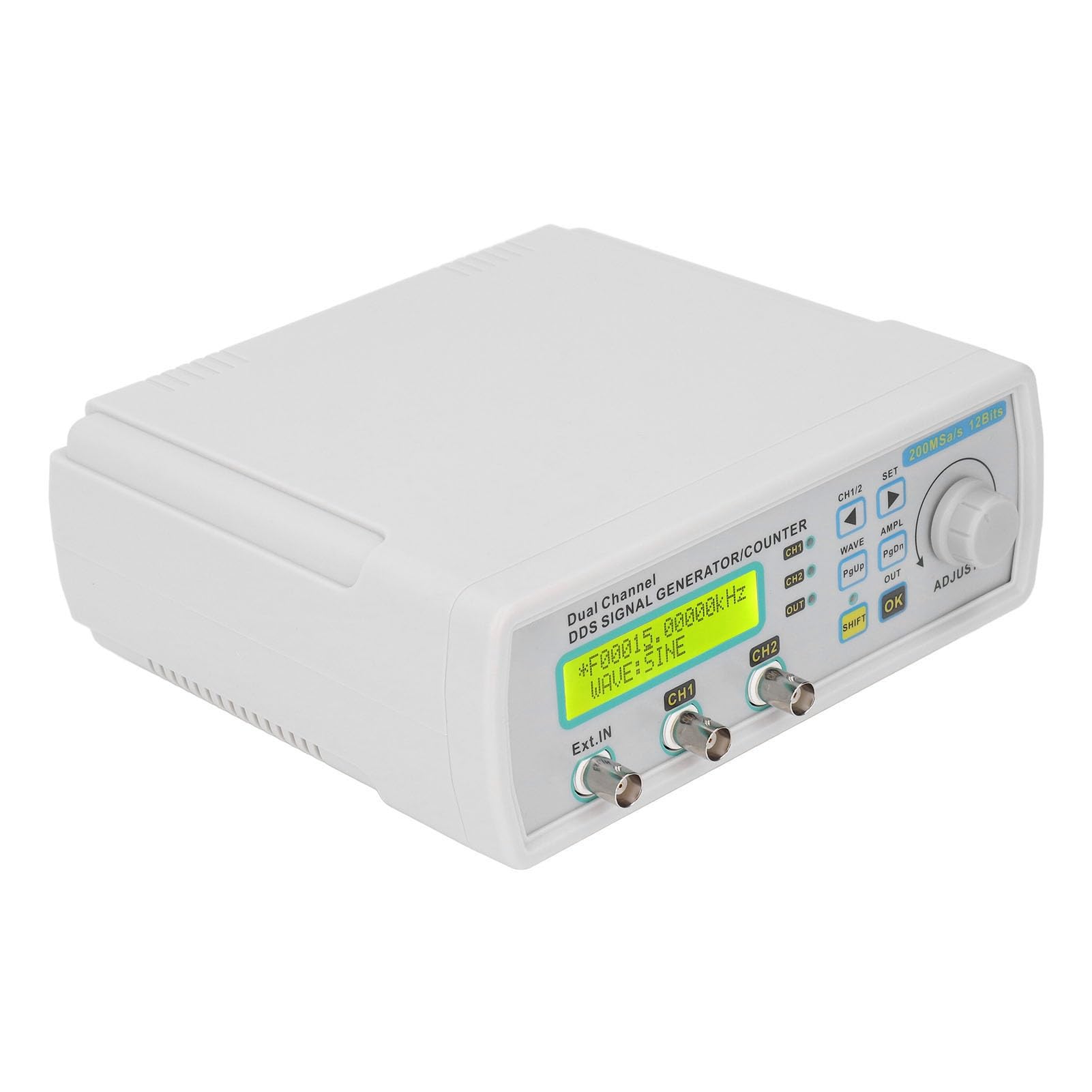 MHS5200A DC5V Zweikanal-DDS-Signalgenerator Zähler TTL Elektrischer Pegelausgang Arbiträrer Wellenformfunktionsgenerator 0-12 MHz Frequenzmesser LCD-Anzeige