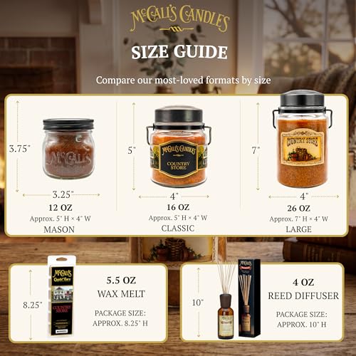 Image of McCall's Candles | Grandma's Kitchen | Scented Wax Melt | Spiced Cinnamon, Allspice & Fresh-Baked Love | 6-Piece Break-Apart Bar | 12-24 Hours Per Wedge | Poured in the USA | 5.5 oz