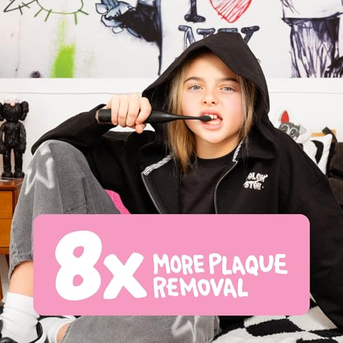 Image of Made by Dentists Sonic X Electric Toothbrush - Rechargeable Kids Sonic Toothbrush, 8X Plaque Removal, 2 Speed Modes, 2-Minute Timer, 6 Brush Heads Included, We Run This Edition