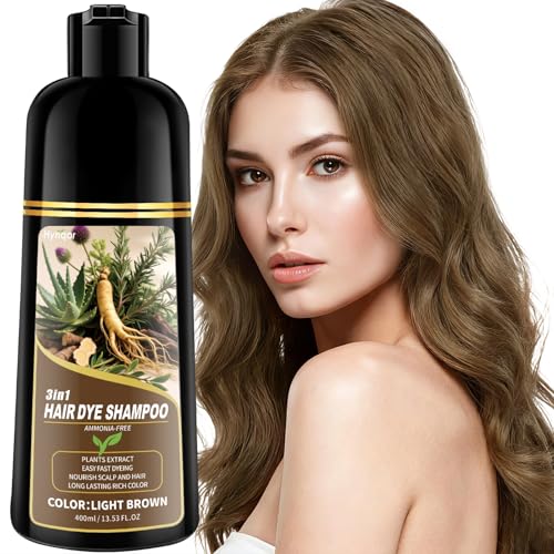 Hynqor Light Brown Hair Dye Shampoo