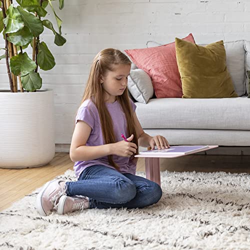 Ecr4Kids The Surf Portable Lap Desk, Kids Floor Desk, Flexible Seating For Schools, Classrooms And Homeschool, One-Piece Writing Table, Alternative Seating - Pink #TOP5