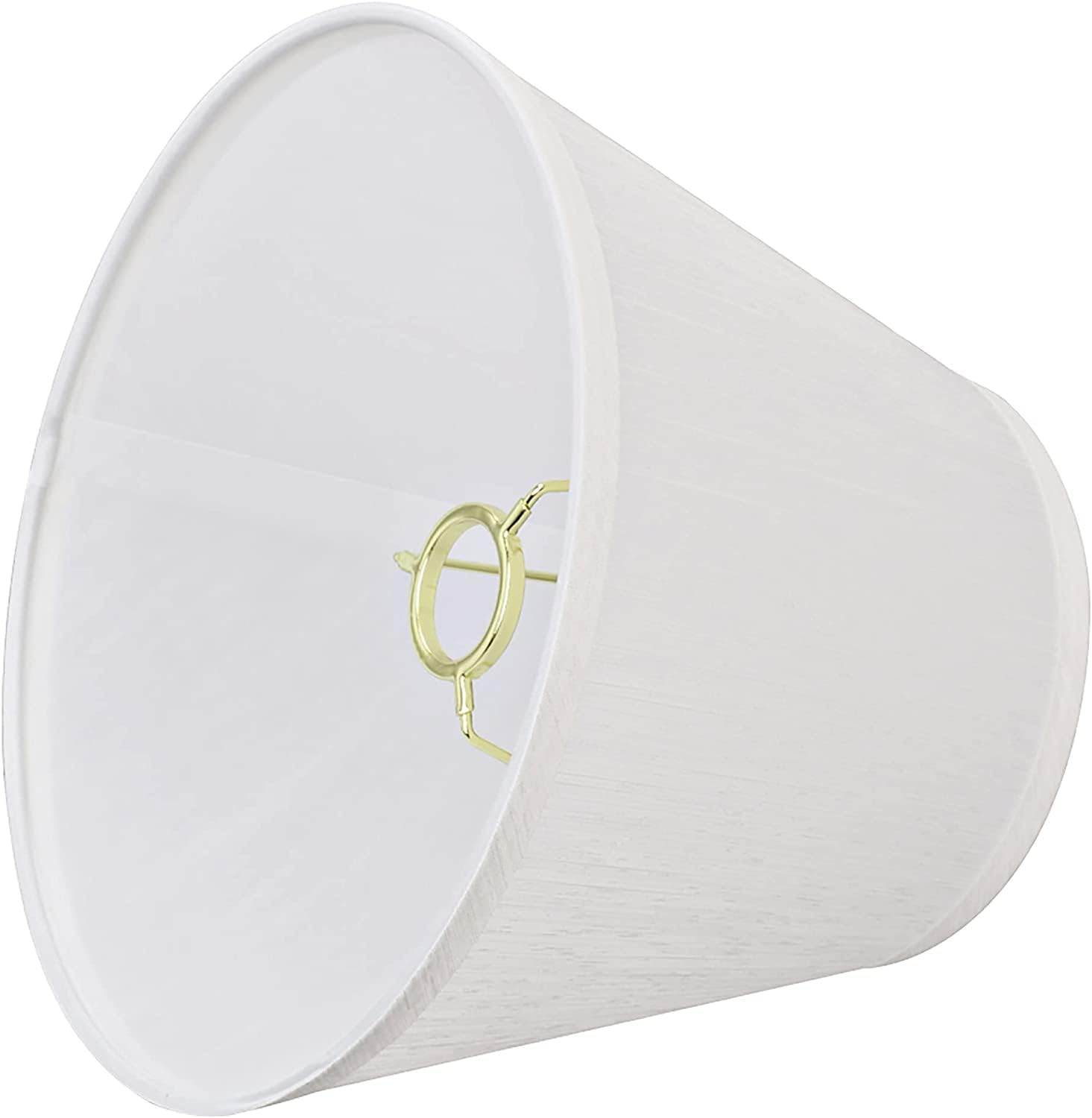 Aspen Creative 58852A Empire Uno Lamp Shade in Snow White, 6" Top x 10" Bottom x 7.5" Slant Height, Slip UNO 33mm