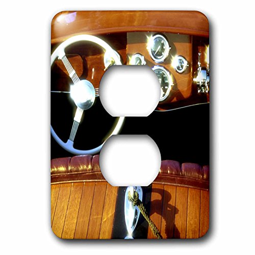 Platitude murale éliminée avec la plaque de prise bateau en bois 3dRose - 3