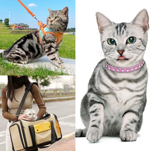 Collar de gato con diamantes suave y flexible para mascotas 5
